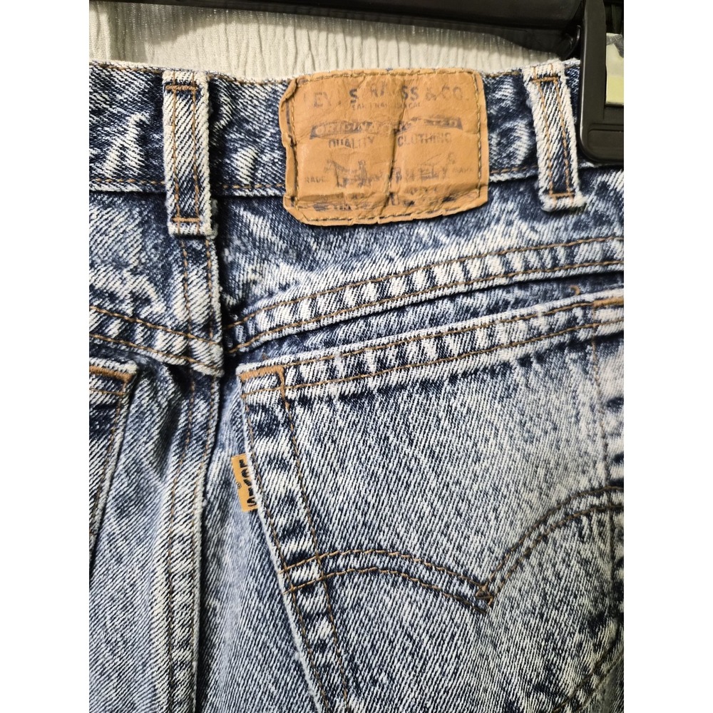 Vintage 80s Levi's Orange Tab USA Acid Wash High Rise Mom Jeans Size 5 - Picture 4 of 7